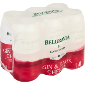 Belgravia Gin & Dark Cherry 440ml (Cans) - 6 Pack
