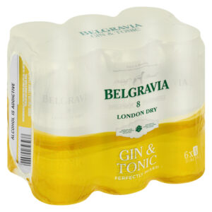 Belgravia Gin & Tonic 440ml (Cans) - 6 Pack